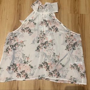 White Floral Forever 21 Tank Top